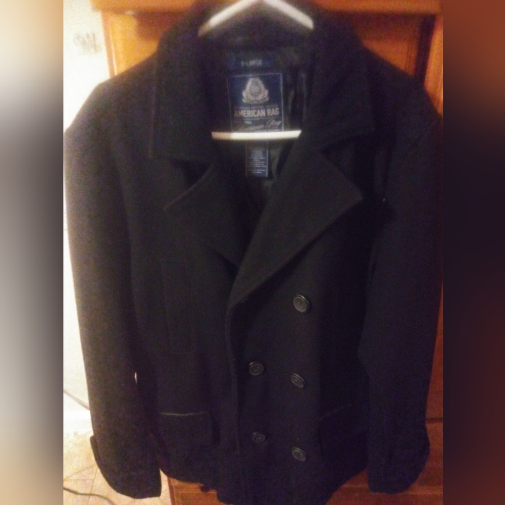 Men's XL black Pea/Sailor style coat